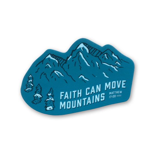 Faith Can Move Mountains Christian Sticker
