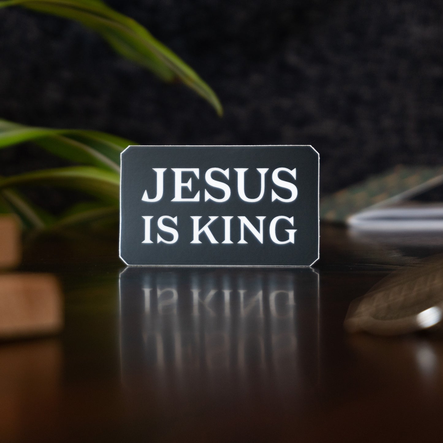 Jesus is King Christian Sticker